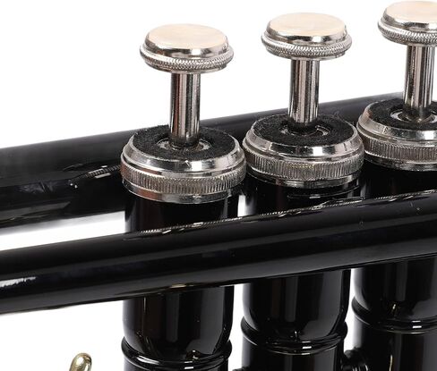 Alomejor Bb Trumpet, Professional Black Brass Instrument with Polished Mouthpiece Valves Standard Beginner Trumpet Set for School Band and Jazz Performance in Saudi Arabia