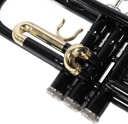 Alomejor Bb Trumpet, Professional Black Brass Instrument with Polished Mouthpiece Valves Standard Beginner Trumpet Set for School Band and Jazz Performance in Saudi Arabia