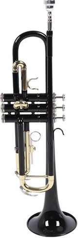 Alomejor Bb Trumpet, Professional Black Brass Instrument with Polished Mouthpiece Valves Standard Beginner Trumpet Set for School Band and Jazz Performance in Saudi Arabia