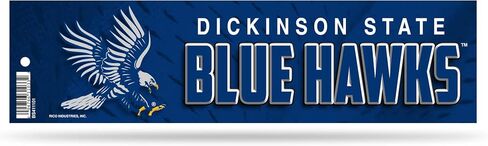 Rico Industries NCAA Dickinson State Blue Hawks 3 "× 12" ملصق المصد in Saudi Arabia