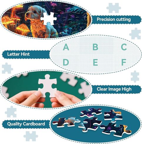 Jigsaw Puzzle for Adults 500 Pieces – 500 Piece Puzzle with Scenic Cabin, Interlocking Adult Puzzles, Letter Clues, 1:1 Poster, Home Decor Gift | 20.5 x 15 in in Kuwait