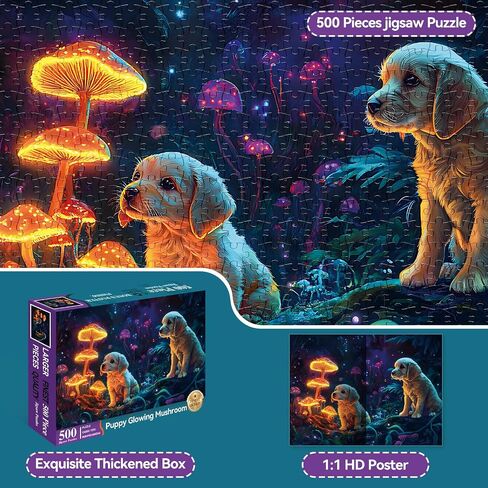 Jigsaw Puzzle for Adults 500 Pieces – 500 Piece Puzzle with Scenic Cabin, Interlocking Adult Puzzles, Letter Clues, 1:1 Poster, Home Decor Gift | 20.5 x 15 in in Kuwait
