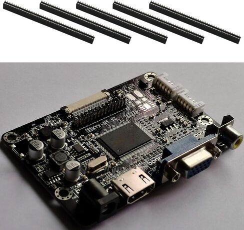SING F LTD 20PCS 40 Pin Single Row Straight Female Pin Header Connector 1.27 mm Pitch Overall Dimensions 51x7x2 mm Suitable for Electronic Circuit Boards PCB Connections in Saudi Arabia