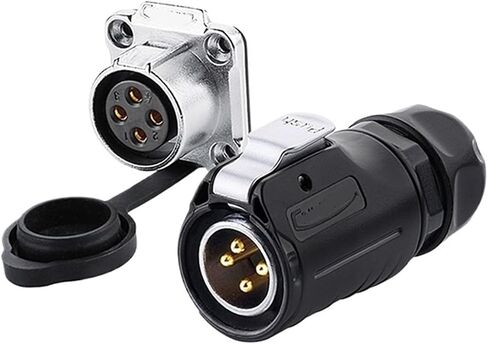 LP20 Industrial Aviation 4-pin Connector LED Power Cable Power Signal Pin(Flange reverse installation) in Kuwait