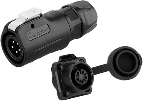 LP12 Miniature Aviation and Socket 5 Core 5 Hole IP68 Industrial 5A Connector (شفة مقعد أنثى) in Kuwait