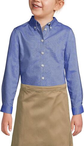 Lands' End School Uniform Girls Long Sleeve Oxford Dress Shirt in Saudi Arabia