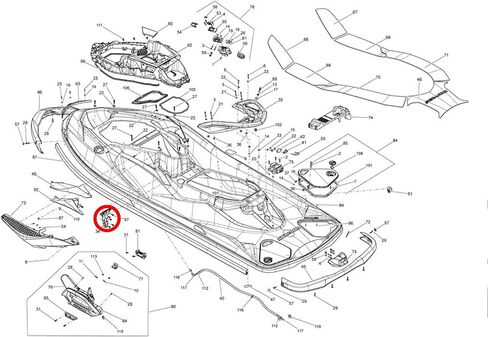 Sea-Doo New OEM Mounting Case Assorber ، 269002162 in Saudi Arabia