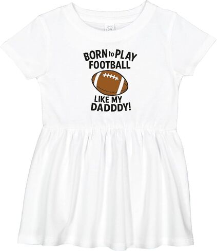 inktastic Born to Play Like My Daddy Football Infant Dress in Saudi Arabia