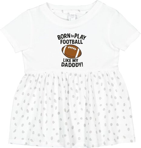 inktastic Born to Play Like My Daddy Football Infant Dress in Saudi Arabia