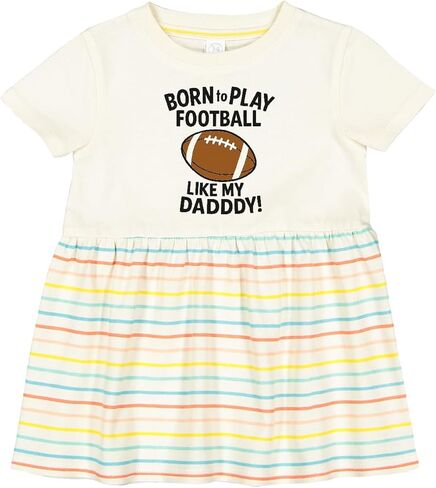 inktastic Born to Play Like My Daddy Football Infant Dress in Saudi Arabia