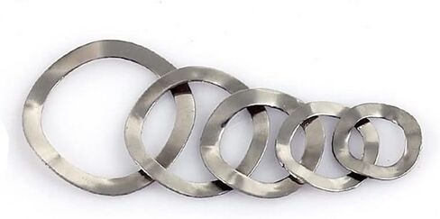 غسالات زنبرك تجعيد موجة ، غسالات الموجة 50pcs M3 M4 M5 M6 M10 M12 M16 M19 M21 M25 304 من الفولاذ المقاوم للصدأ طوقا غسالة زنبركية من نوع موجة من نوع الحمل (M6x12x0.3mm) in Saudi Arabia