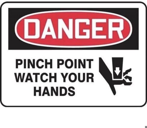 OSHA DANGER SAFETY SIGN PINCH POINT, Mfr: MEQM069XT-A in Saudi Arabia