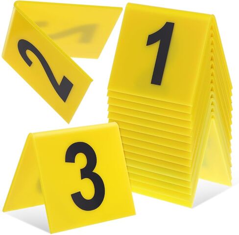 OperItacx 15 PCS علامات الدعائم الهالوين ، رقم 1-15 علامات مسرح الجريمة ، زينة مسرح الجريمة لمستلزمات حفلات الهالوين in Kuwait