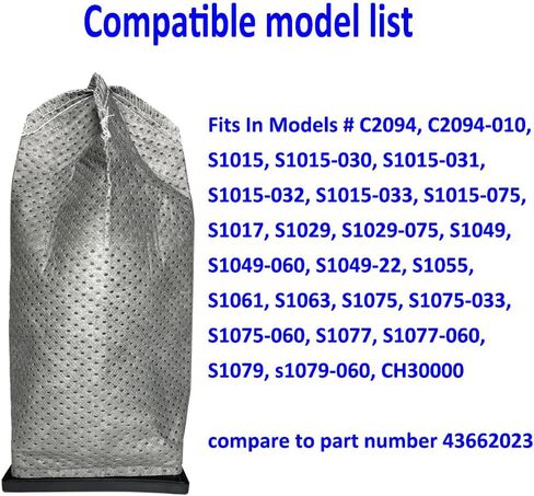 5 حزم CH30000 CLITH CLOTH CLEANER BAGE المتوافقة مع HOOVER Portapower Canister Lightweight Swingette S1015 S1029 CLEANER CLEANER CH30000 الأكياس in Kuwait