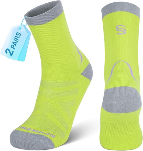 Hiking Socks 2-Pack - Moisture-Wicking & Anti-Blister for Men & Women | Quick-Dry, 3D Arch Support, Odor Control in Kuwait