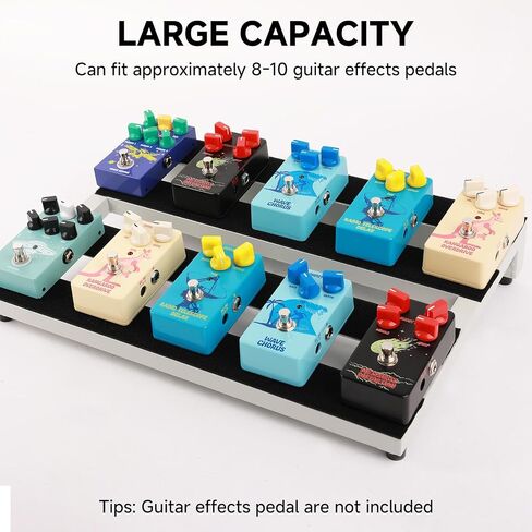 Ghost Fire Limited Edition Guitar Pedal Board Aluminium Aluminium Alloy 2.6lb تأثير دواسة 17 "x12.5" x3 "مع حقيبة حمل ، سلسلة V جديدة (V-Standard 1.0 Silvery) in Kuwait