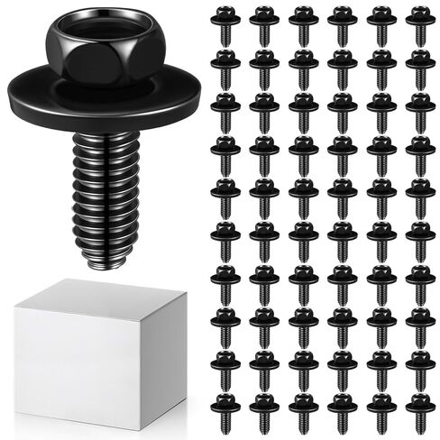 Shimeyao 60 PCS 5/16 "-18 × 7/8" مسامير جسم رأس سداسية سدرية ، السحابات المعدنية السوداء للشاحنات Fender Bolt in Saudi Arabia