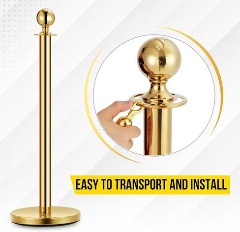 5PCS Stanchion Posts Queue with Red Velvet Rope, 5 FT Red Carpet Ropes and Poles, Crowd Control Barriers Queue Line Rope, Barriers for Party Supplies in Saudi Arabia