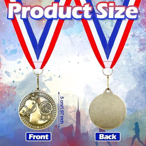 Remuuly 30 Pcs Award Medals Bulk 2'' Gold Trophy Award Winner Metal First Place with Neck Ribbons Award Prize Gift for Tournaments Match Sports Competition Teams Adult in Saudi Arabia