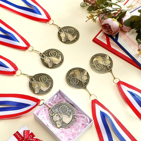 Remuuly 30 Pcs Award Medals Bulk 2'' Gold Trophy Award Winner Metal First Place with Neck Ribbons Award Prize Gift for Tournaments Match Sports Competition Teams Adult in Saudi Arabia