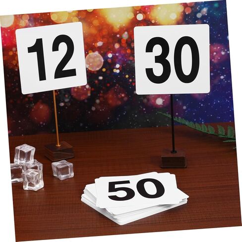 PRETYZOOM 50pcs Reusable Plastic Number Cards Table Signs for Weddings Events Restaurants Easy to Clean Versatile Display for Quick Identification in Kuwait