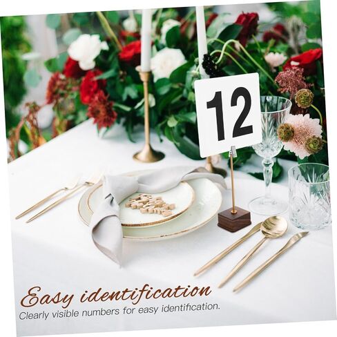 PRETYZOOM 50pcs Reusable Plastic Number Cards Table Signs for Weddings Events Restaurants Easy to Clean Versatile Display for Quick Identification in Kuwait