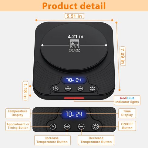 Sourdough Starter Warmer – Precise Thermostat (70-110°F), Intelligent Memory & 24H Timer Function for Home Baking & Fermented Dough (White) in Kuwait