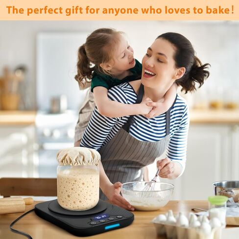 Sourdough Starter Warmer – Precise Thermostat (70-110°F), Intelligent Memory & 24H Timer Function for Home Baking & Fermented Dough (White) in Kuwait