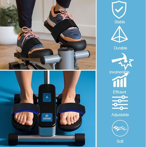 Adjustable Pedal Straps for Ellipse Leg Exerciser Machine, Feet Pedal Strap Under The Desk Leg Training Exerciser Fitness Strap Home Office Sports Accessories for Fit Foot Prevent Slipping in Kuwait