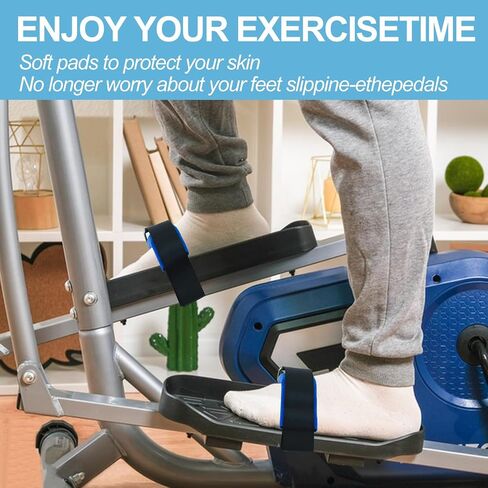 Adjustable Pedal Straps for Ellipse Leg Exerciser Machine, Feet Pedal Strap Under The Desk Leg Training Exerciser Fitness Strap Home Office Sports Accessories for Fit Foot Prevent Slipping in Kuwait