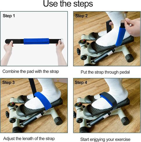 Adjustable Pedal Straps for Ellipse Leg Exerciser Machine, Feet Pedal Strap Under The Desk Leg Training Exerciser Fitness Strap Home Office Sports Accessories for Fit Foot Prevent Slipping in Kuwait