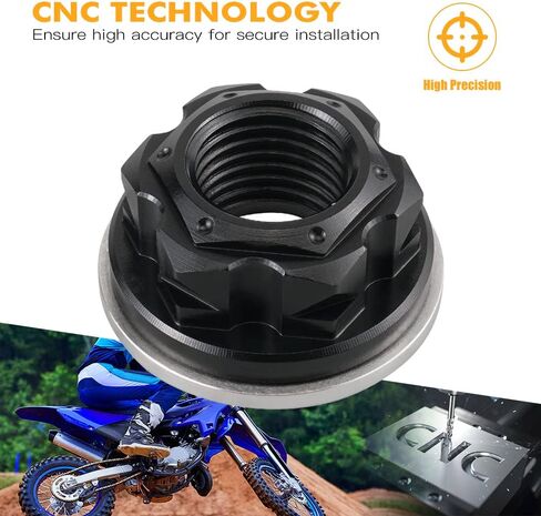 Motorcycle Axle Nut Front Rear Set Aluminum Compatible with YAMAHA YZ85 2002 2003 2004 2005 2006 2007 2008,CNC Machined in Kuwait