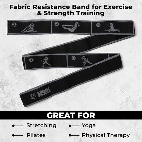 Yoga Strap with Loops for Stretching – Multi-Loop Flexibility Trainer & Physical Therapy Strap Stretch Band, Leg Stretcher & Pilates Stretching Equipment in Saudi Arabia
