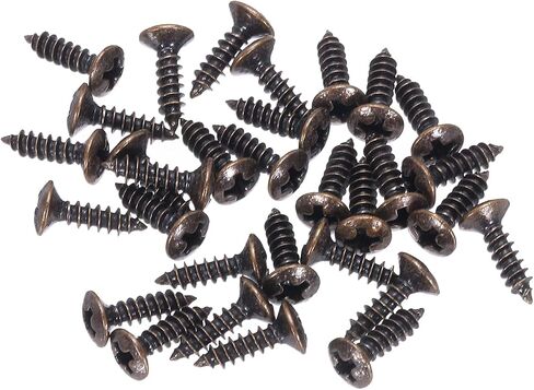 MECCANIXITY 30pcs 3MM Electric Guitar Bass Pickguard Screws Scratch Plate Mounting Screw for SQ TL Guitar, Red Bronze in Kuwait