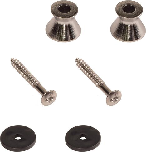 Seismic Audio 2 Pack of Chrome Strap Buttons for Electric Guitars-Universal fit (SAGA60-2Pack) in Saudi Arabia