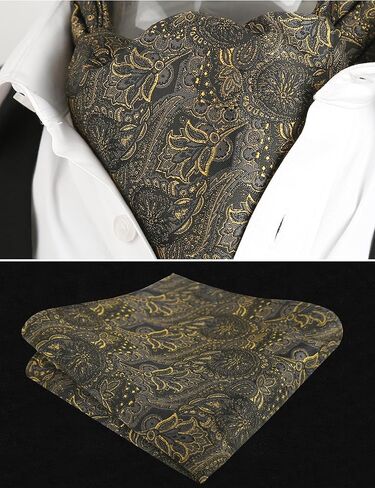 alizeal mens intage circle pattern cravat مجموعة مع مجموعة العنق ذاتية الربط العارضة in Saudi Arabia