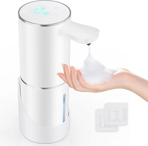 موزع الصابون السائل التلقائي ، 15.55 أوقية/460 مل USB C موزع الصابون القابل لإعادة الشحن ، 5 ضبط حجم موزع اليدين بلا لمس ، مضخة مقاومة للمستشعر للحركة للمطبخ الحمام (أسود) in Kuwait