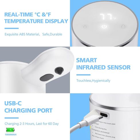 موزع الصابون السائل التلقائي ، 15.55 أوقية/460 مل USB C موزع الصابون القابل لإعادة الشحن ، 5 ضبط حجم موزع اليدين بلا لمس ، مضخة مقاومة للمستشعر للحركة للمطبخ الحمام (أسود) in Kuwait