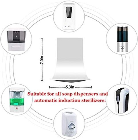 Wall Mount Drip Catcher for Automatic Hand Sanitizer Dispenser, Alcohol Catch Tray, Easy to Clean (White,10pcs) in Saudi Arabia