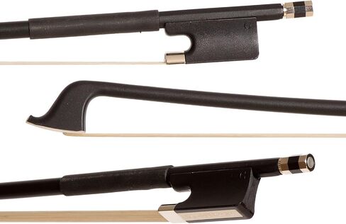 CELLO BOW FIBERGLASS HALF-LINED FROG LEATHERETTE GRIP - 1/2 in Saudi Arabia