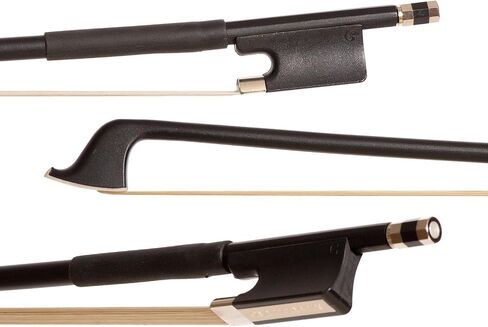 CELLO BOW FIBERGLASS HALF-LINED FROG LEATHERETTE GRIP - 1/2 in Saudi Arabia
