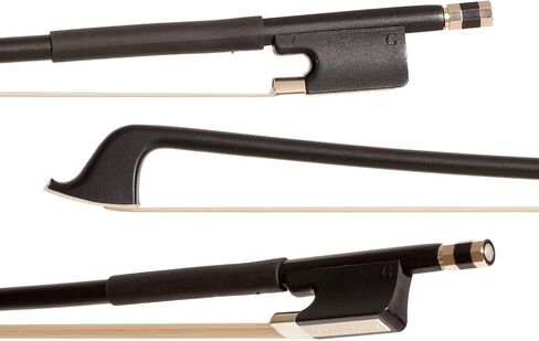 CELLO BOW FIBERGLASS HALF-LINED FROG LEATHERETTE GRIP - 1/2 in Saudi Arabia