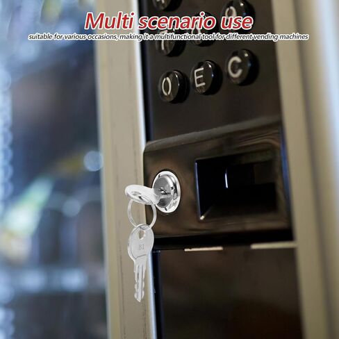 قفل آلة Gumball Doitool: مجموعة واحدة من قفل آلة البيع واستبدال المفتاح ، وتجميع المعادن الآمن ، وموزع الحلوى ، والفضة ، 2.63 × 0.86 بوصة in Kuwait