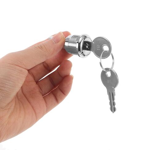 قفل آلة Gumball Doitool: مجموعة واحدة من قفل آلة البيع واستبدال المفتاح ، وتجميع المعادن الآمن ، وموزع الحلوى ، والفضة ، 2.63 × 0.86 بوصة in Kuwait