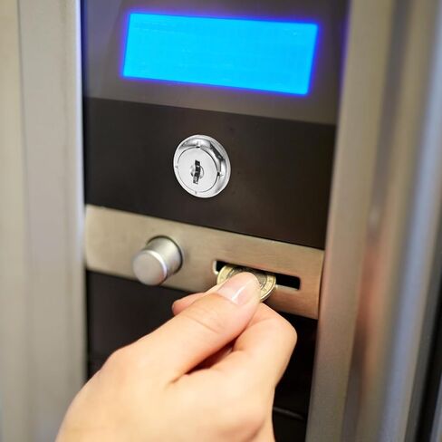 قفل آلة Gumball Doitool: مجموعة واحدة من قفل آلة البيع واستبدال المفتاح ، وتجميع المعادن الآمن ، وموزع الحلوى ، والفضة ، 2.63 × 0.86 بوصة in Kuwait