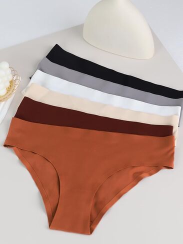 Seamless Underwear for Women No Show Hipster Bikini Panties Low Rise Cheeky Breathable Soft Invisible Briefs 6 Pack in Saudi Arabia