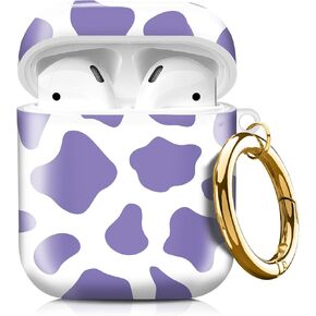 متوافق مع AirPods 2nd 1st الجيل الأول ، حالة صلبة لطيفة مع سلسلة المفاتيح الذهبية ، ناعمة TPU حالة الوقاية من الصدمات للنساء الفتيات (زهور بيج Grovy) in Kuwait