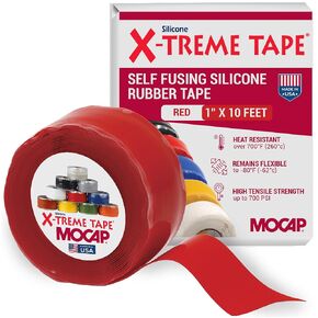 X-Treme Tape MOCAP Heavy Duty Waterproof Self Fusing Silicone Rubber Tape for Hose, Pipe, Electrical, Automotive, Outdoor, and Repairs - Leak Proof, Insulating - 1-1/2 Inch x 10 Ft Roll - Black in Saudi Arabia
