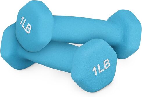 Neoprene Coated Dumbbell Hand Weights Set – 1LB, 2LB, 3LB, 5LB Pairs for Strength Training and Home Workouts, Hex Shape for Stability and Non-Slip Grip in Saudi Arabia
