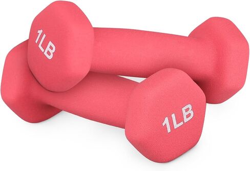 Neoprene Coated Dumbbell Hand Weights Set – 1LB, 2LB, 3LB, 5LB Pairs for Strength Training and Home Workouts, Hex Shape for Stability and Non-Slip Grip in Saudi Arabia